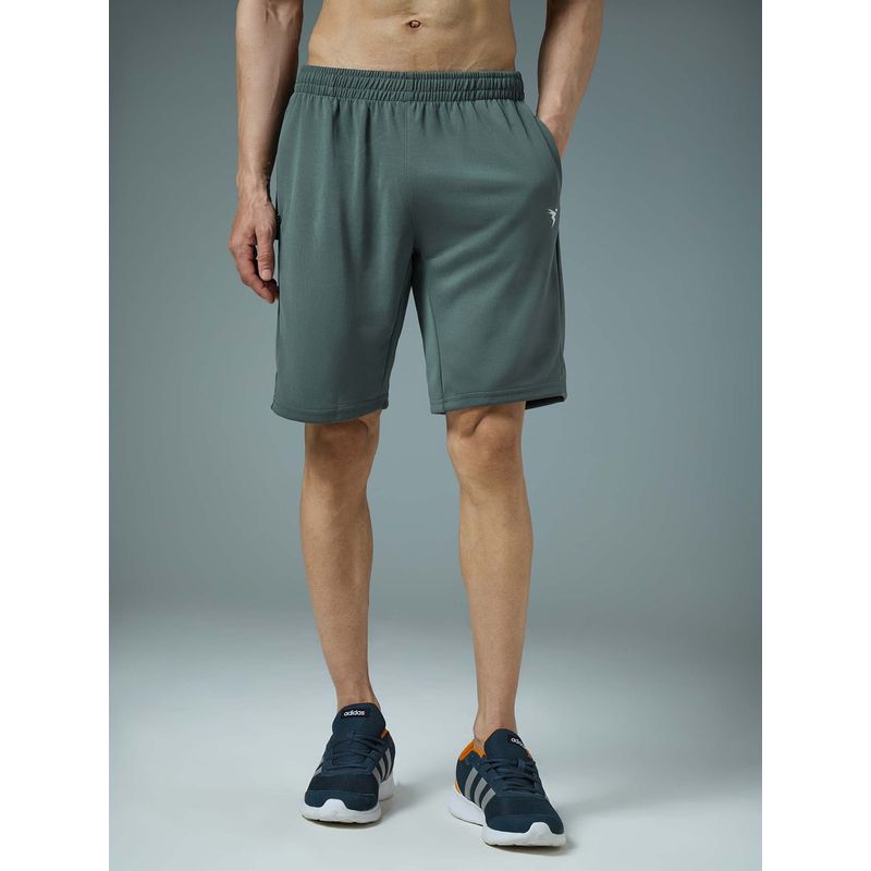 Technosport Men Green Solid Sports Shorts (M)
