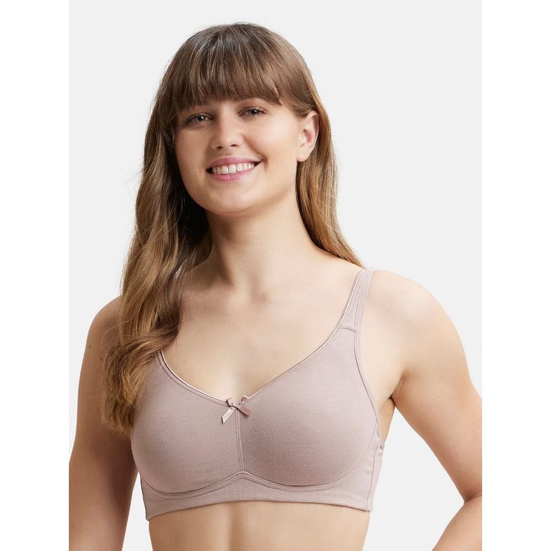 Jockey FE41 Wirefree Non Padded Cotton Elastane Full Coverage Everyday Bra - Mocha (40C)
