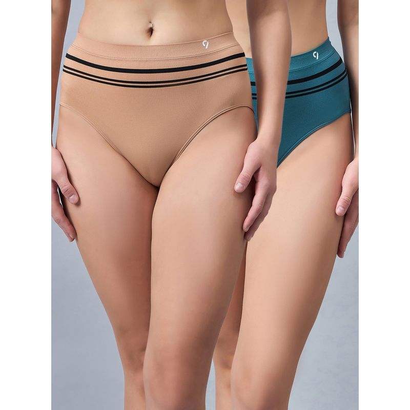 C9 Airwear Solid Seamless Hipster Briefs for women (Pack of 2) (M)