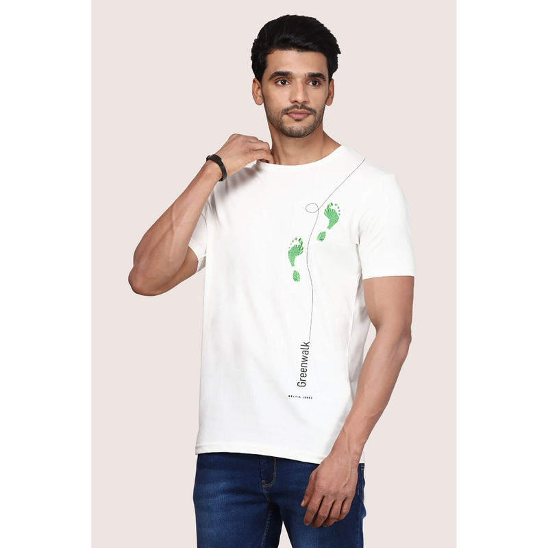 MELVIN JONES Shell Cotton Round Neck T-Shirt (M)