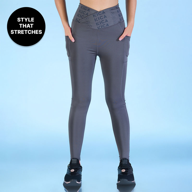 Kica Mid Rise Criss Cross Leggings in Sculpting Stretch KICASKN™ Fabric (M)