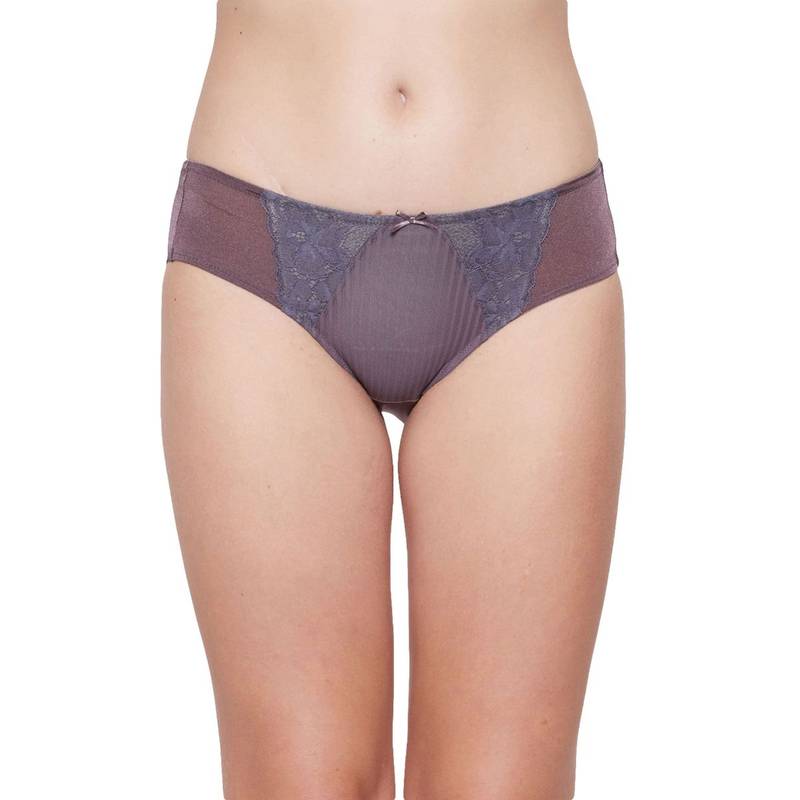 Triumph Women Peony Charm Lace Detailed Everyday Midi Brief - Grey (S)