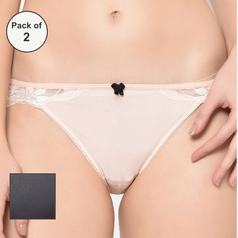 Da Intimo Mid Rise Pack of 2 Hipster Panty - Multi-Color (L)