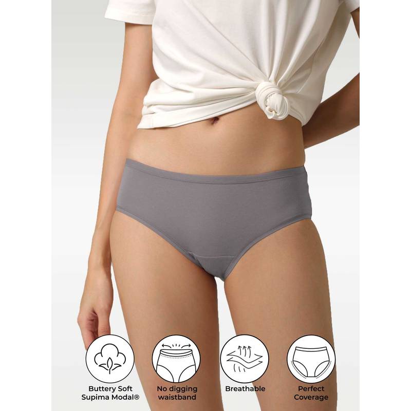NeceSera Plush Grey Supima Hipster Nessies (M)