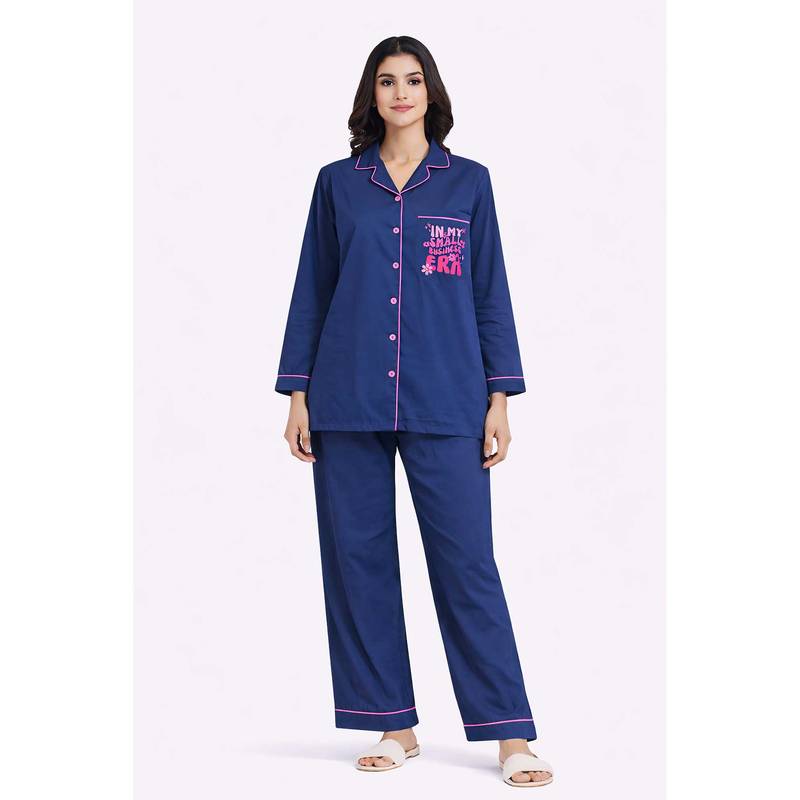 Shopbloom Small Business Era Print Long Sleeve Womens Nightsuit (XS)
