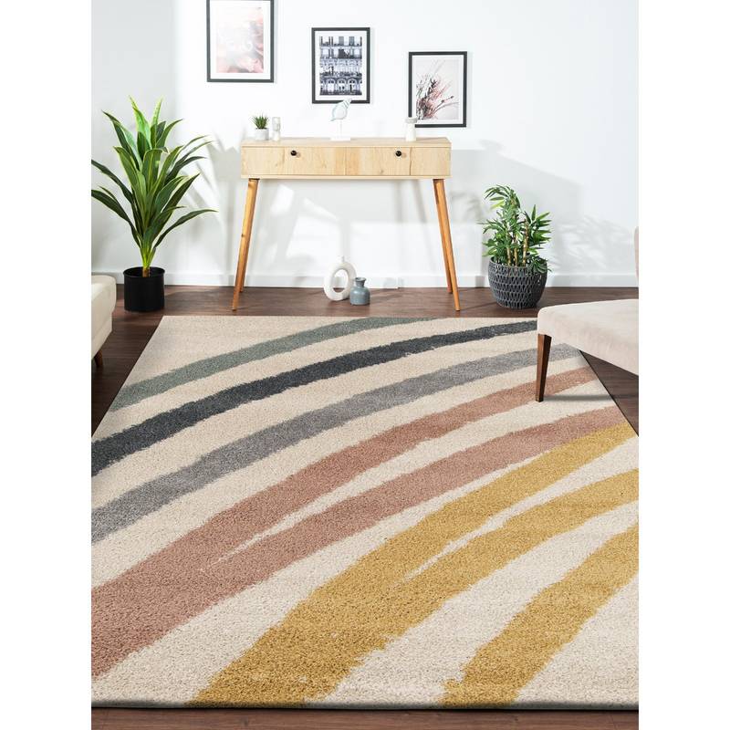 OBSESSIONS Multi Modern Polypropylene Carpet (4x6 feet)