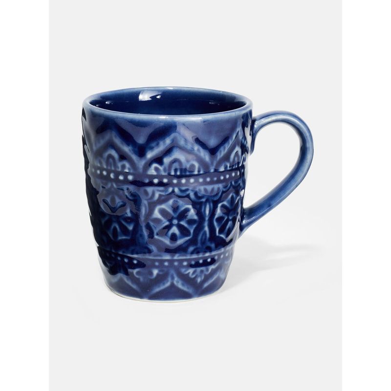 Buy Fabindia Nilaya Embossed Coffee Mug Online