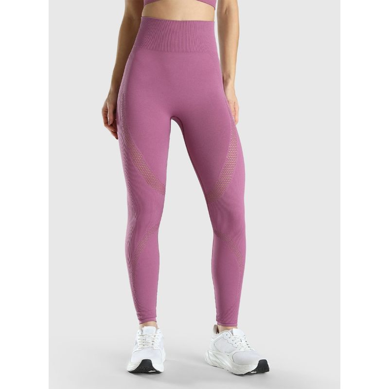 Musclemind Women Seamless Workout Pink Leggings (XS)