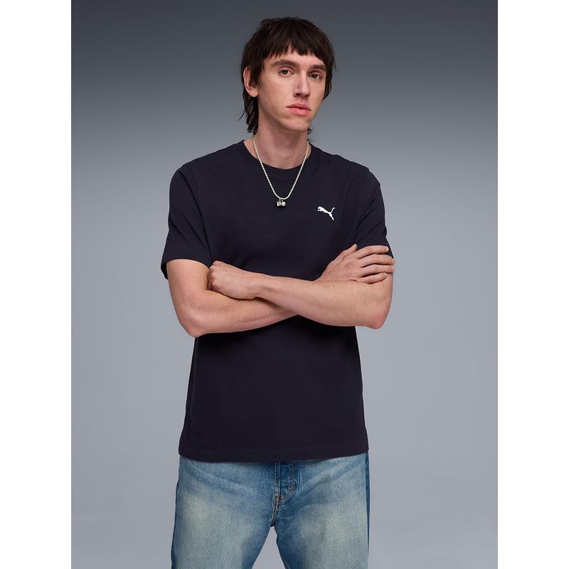 Puma WARDROBE Essentials Mens Navy Blue T-Shirt (M)
