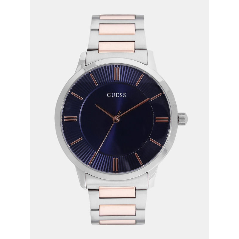 Guess W0990G4 Round Silver Dial Analog Watch Buy Guess W0990G4 Round