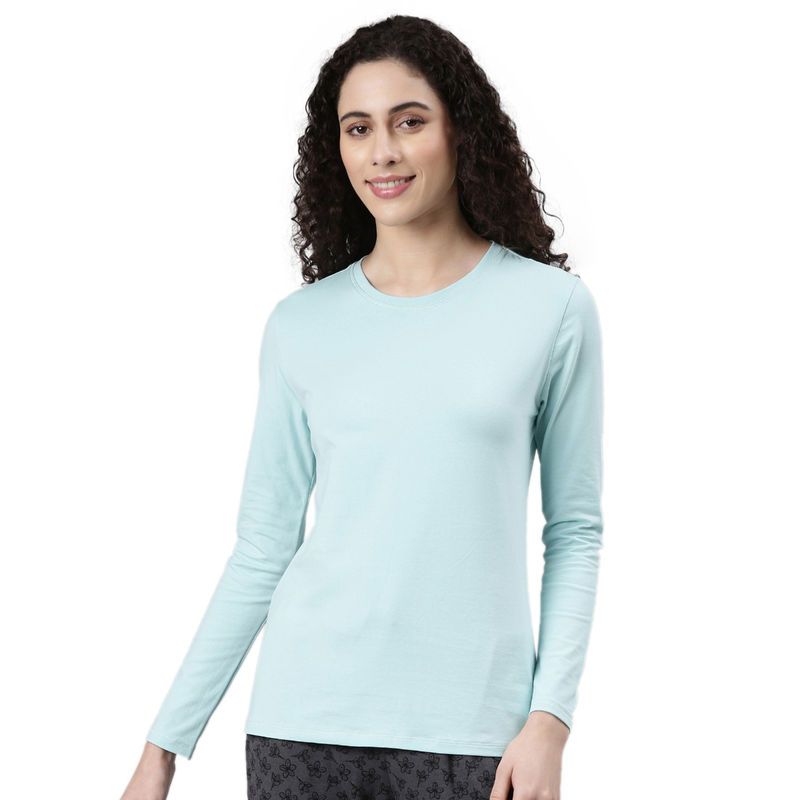 Enamor Essentials Cotton Long Sleeve Round T-Shirt (L)
