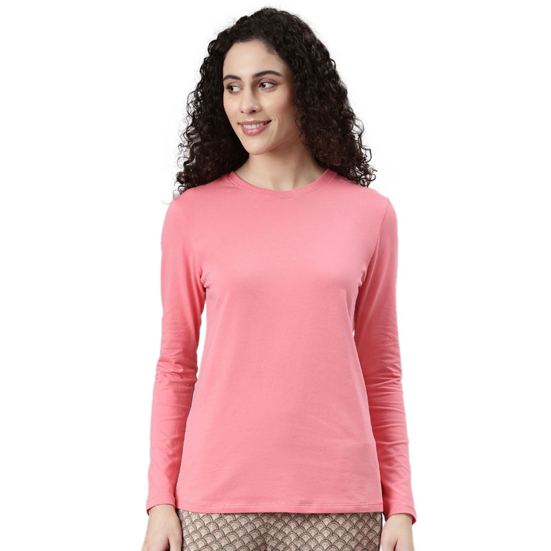 Enamor Essentials Cotton Long Sleeve Round T-Shirt (XL)