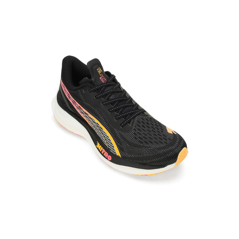Puma Velocity NITRO 3 Womens Black Running Shoes (UK 4)