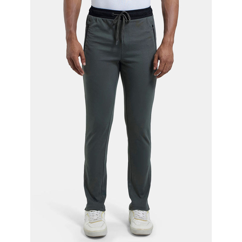 Jockey 9510 Men Super Combed Cotton Rich Slim Fit Trackpant - Deep Olive (M)