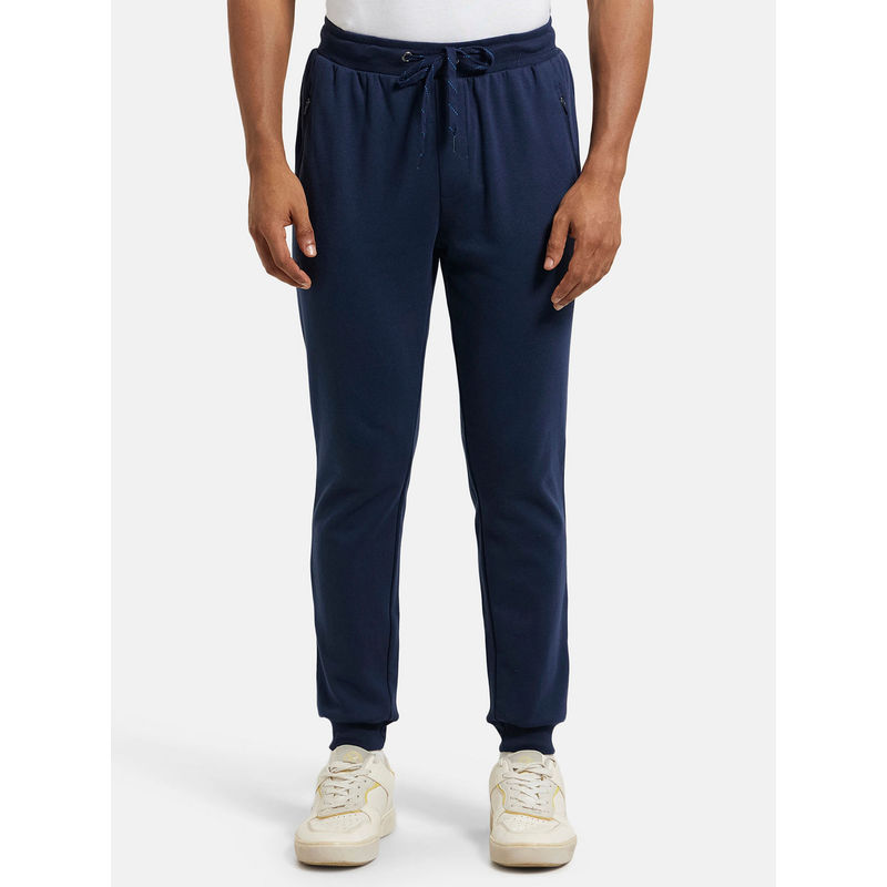 Jockey AM02 Men Super Combed Cotton Rich Slim Fit Jogger - Navy (M)