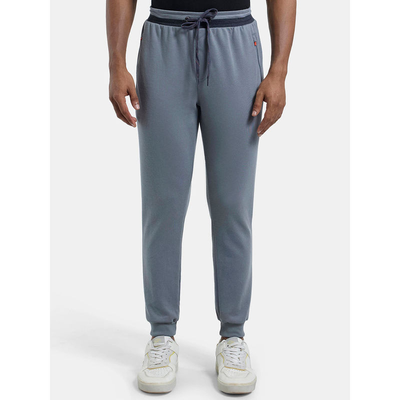 Jockey AM05 Men Super Combed Cotton Rich Pique Slim Fit Jogger - Performance Grey (M)