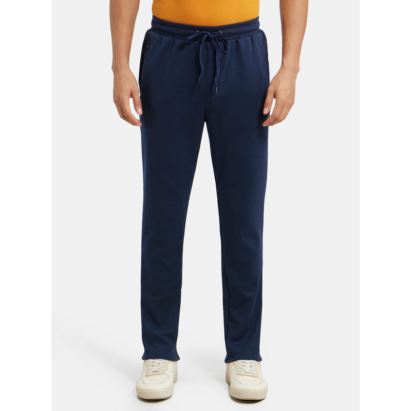 Jockey AM44 Men Super Combed Cotton Rich Pique Slim Fit Trackpant - Navy (M)