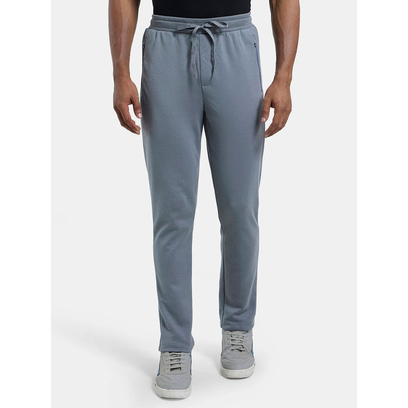 Jockey AM44 Men Super Combed Cotton Rich Pique Slim Fit Trackpant - Performance Grey (L)