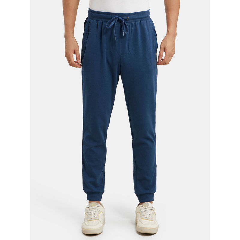 Jockey AM71 Men Super Combed Cotton Rich Slim Fit Jogger - Insignia Blue and Navy (S)
