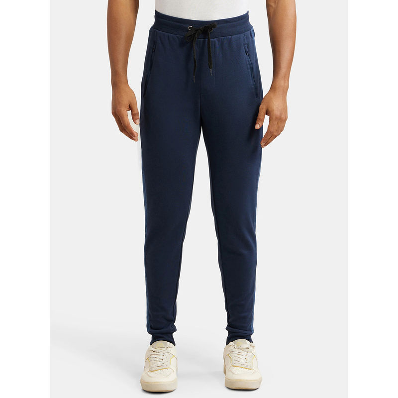Jockey AM71 Men Super Combed Cotton Rich Slim Fit Jogger - Navy (M)