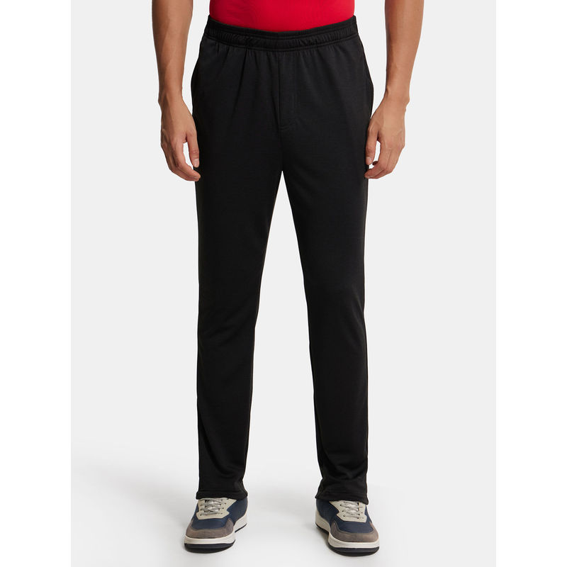 Jockey MV24 Men Lightweight Microfiber Active Wear Trackpants - Black (L)