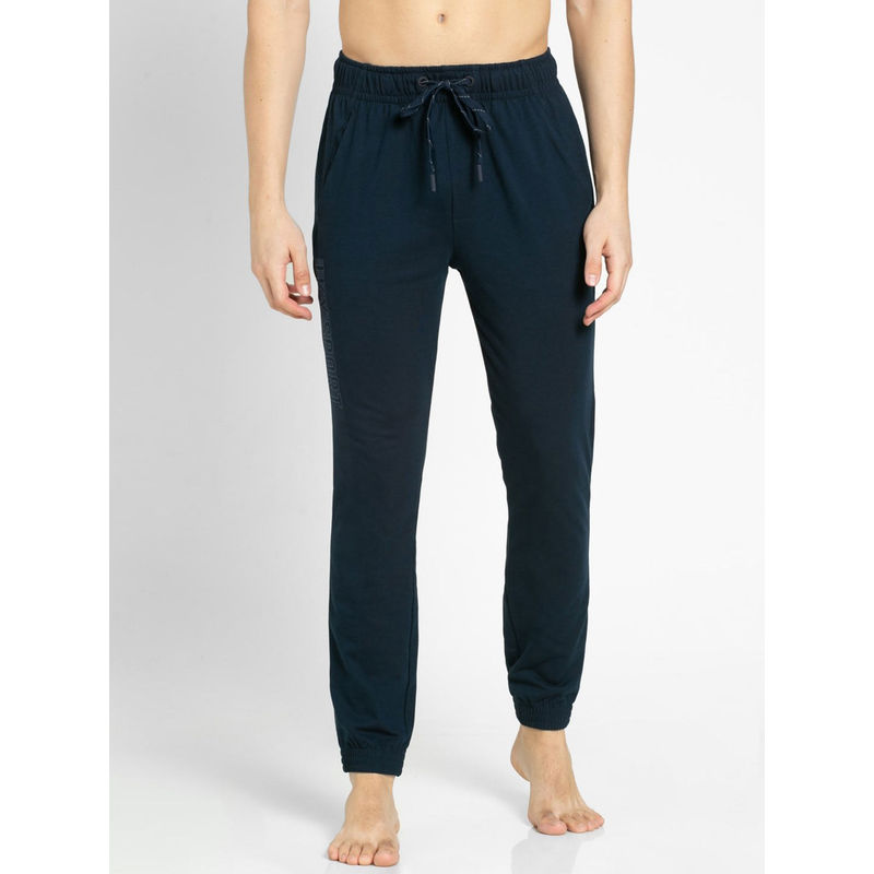 Jockey SP31 Men Super Combed Cotton Rich Slim Fit Joggers - Navy (XL)