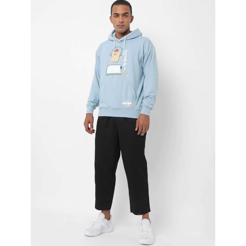 Puma CLUB Graphic Men Blue Hoodies (XL)