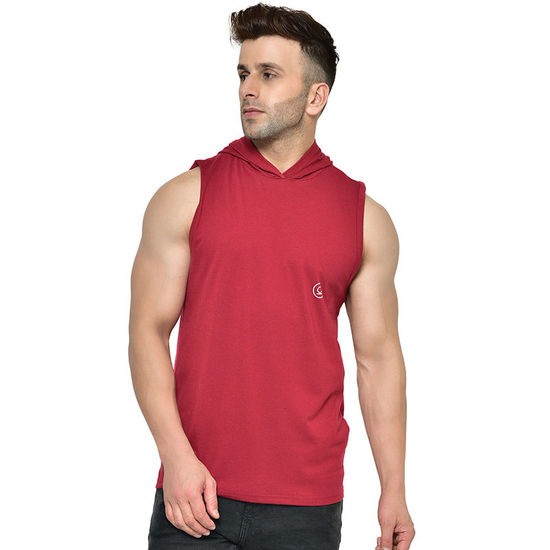 Chkokko Men Gym Tank Tops - Maroon (S)