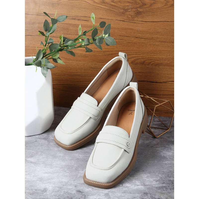 Yoho Women White Stella 002 Slip On Loafers (UK 5)