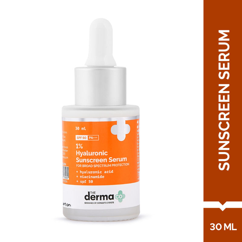 The Derma Co. 1% Hyaluronic Acid Sunscreen Serum- SPF 50 PA+++ & Niacinamide For Broad Spectrum Protection(30ml)