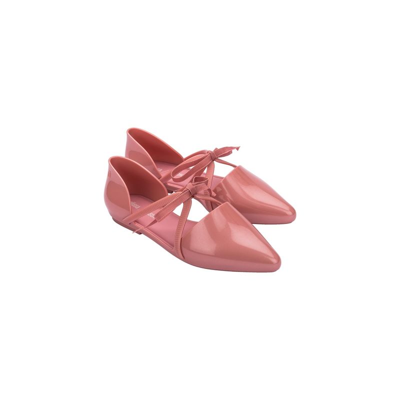 Melissa Pointy Stripe Jason Wu Ad Solid Plain Pink Ballerinas UK 4