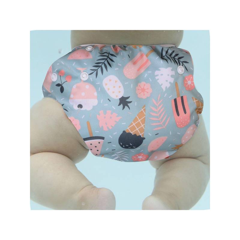 Polka Tots Reusable & Washable Candy Print Swim Diaper (2-12 Months)