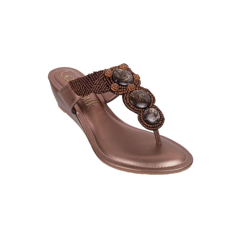 Catwalk Women Stylised Wedges Heels - Brown (UK 5)