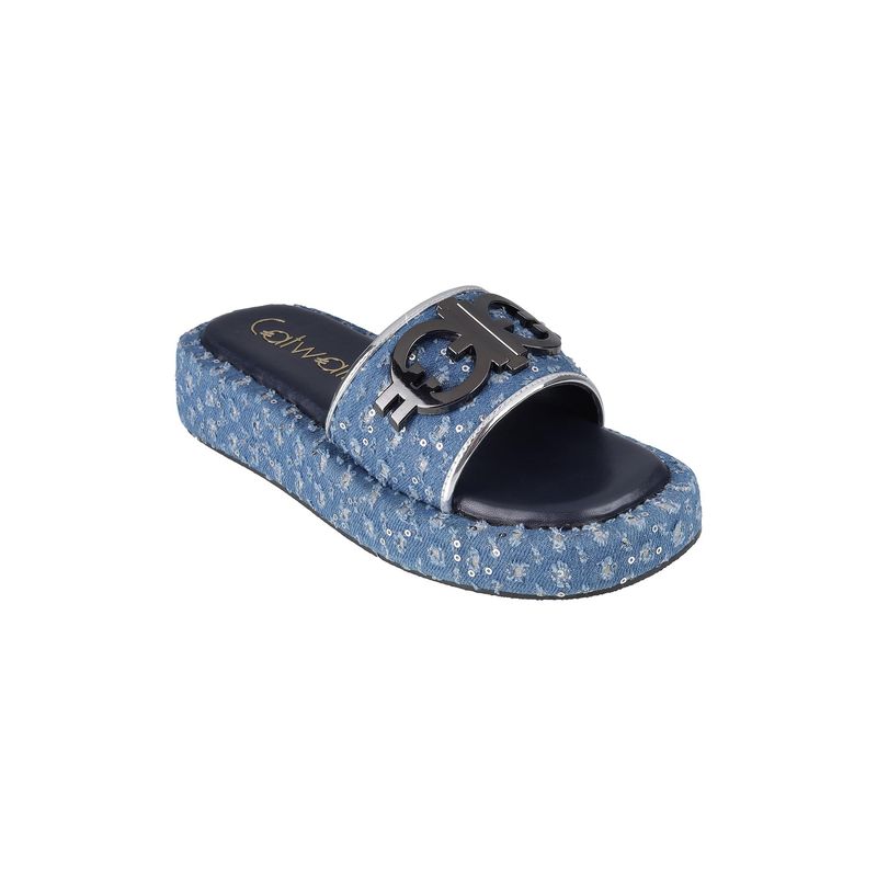 Catwalk Women Stylised Sliders - Blue (UK 7)