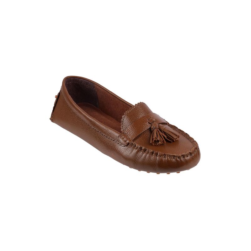 Catwalk Women Stylised Moccasins - Tan (UK 5)