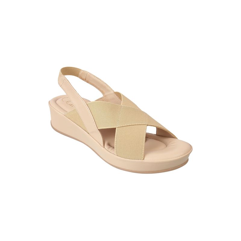 Catwalk Women Stylised Platforms Sandals - Beige (UK 10)