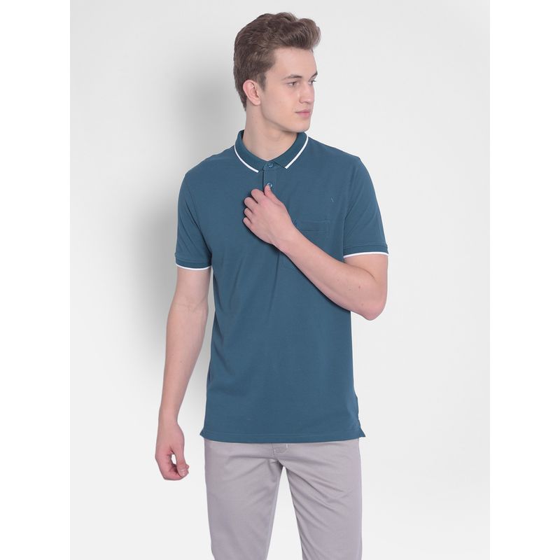 CRIMSOUNE CLUB Men's Navy Blue Polo T-Shirt (S)