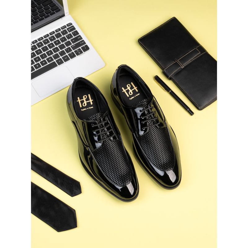 Hydes N Hues Men Black Formal Derbies (EURO 43)