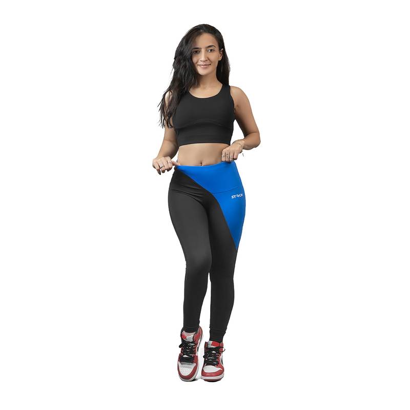 STRCH Women's Nylon On The Move Extra Black Leggings (L)