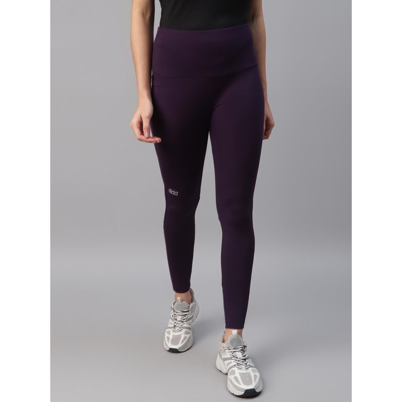 Dida Women’S Breathable Mesh Purple Tights (XL)