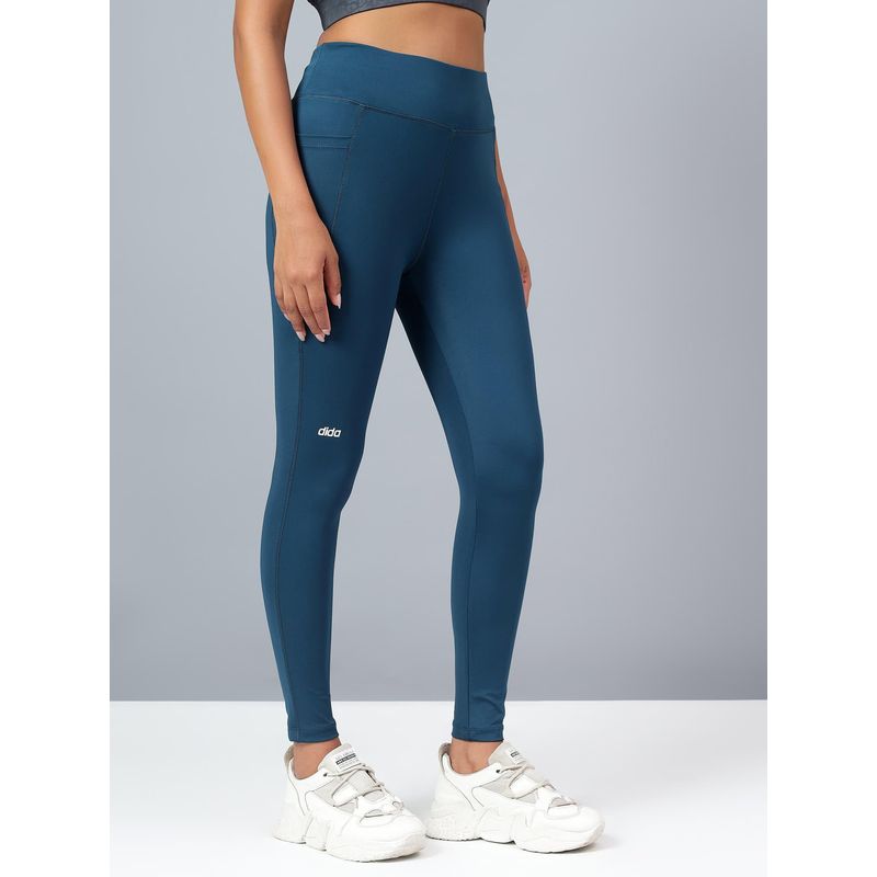 Dida Women Comfort Dry-Fit Multi Purpose Sports Blue Tights (L)
