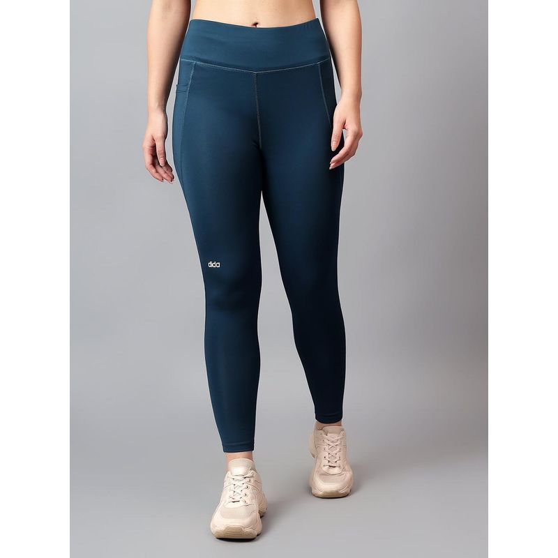 Dida Women Super Stretchy Comfortable Blue Tights (L)