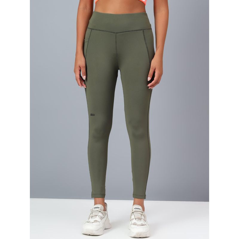 Dida Women Super Stretchy Comfortable Green Tights (S)