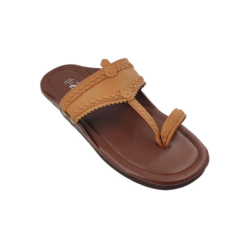 The Madras Trunk Desi Brown Kolhapuris (UK 9)