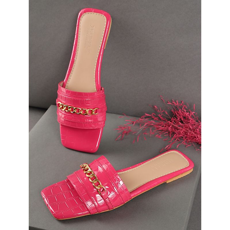 Truffle Collection Pink Embellished Flats (UK 3)