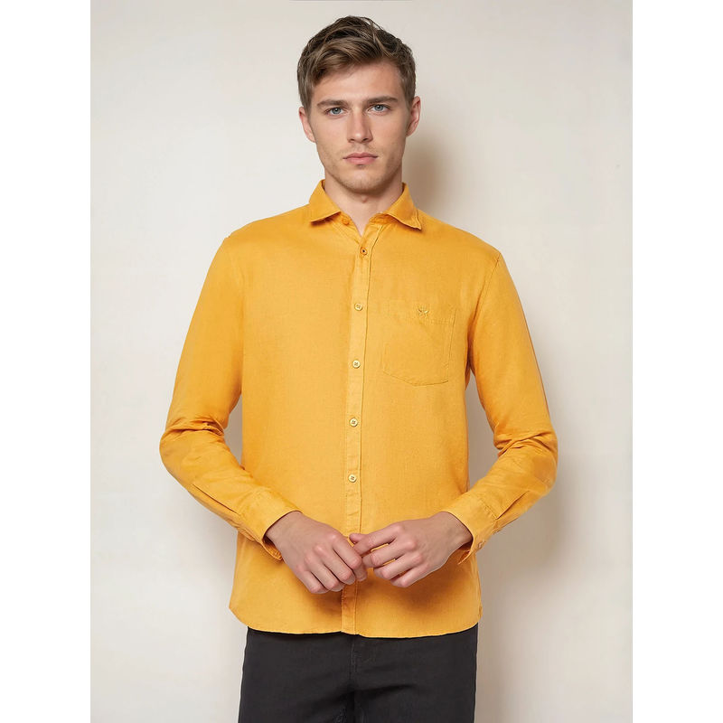 CRIMSOUNE CLUB Men Timeless Mustard Shirt (M)