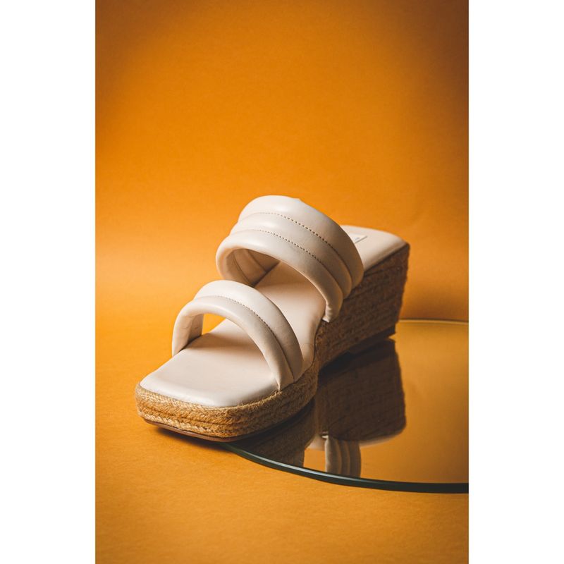 Buy MAYZE Marbella Wedges Heels Cream Online