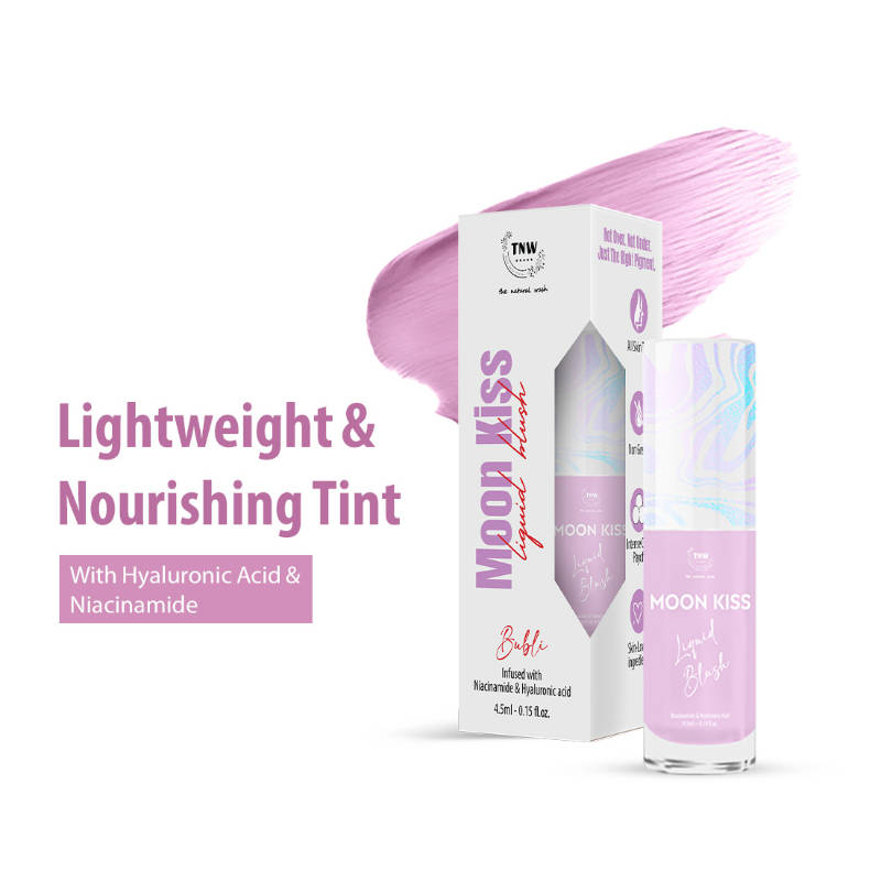 TNW - The Natural Wash Moon Kiss Blush - Bubli (04), Niacinamide & Hyaluronic Acid (Light Pink)