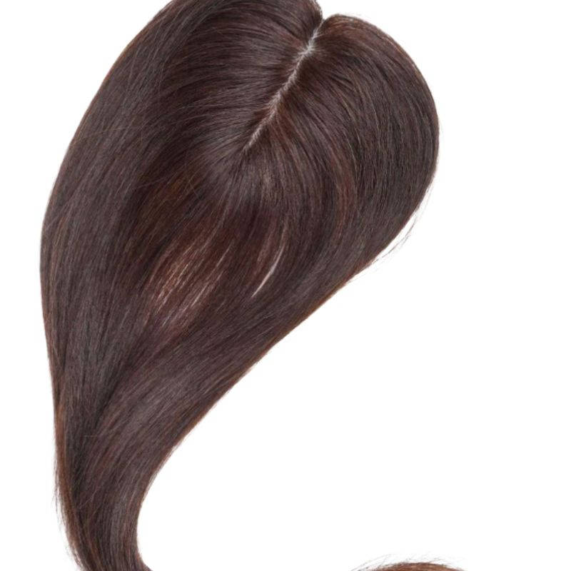 Nish Hair Mini Scalp Topper Straight 14-16inch - Dark Brown