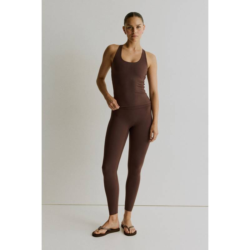 H&M Women Brown Sports Leggings With Softmove (XXS)